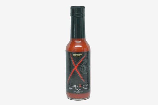 Elijah’s Xtreme Ghost Pepper Hot Sauce.